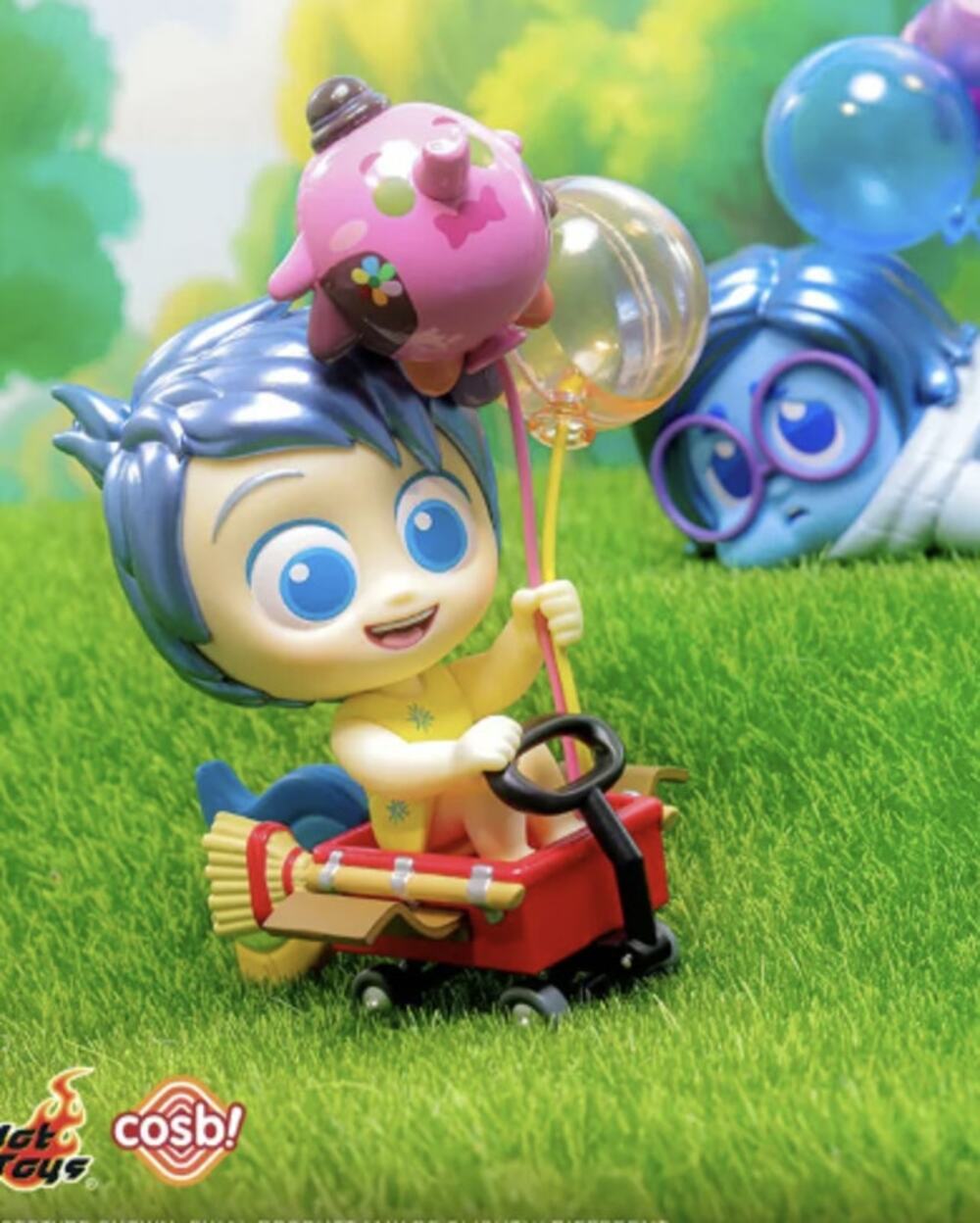 Disney x Pixar x Cosbi Hot Toys Balloon Series Collectible Figures, Joy - New